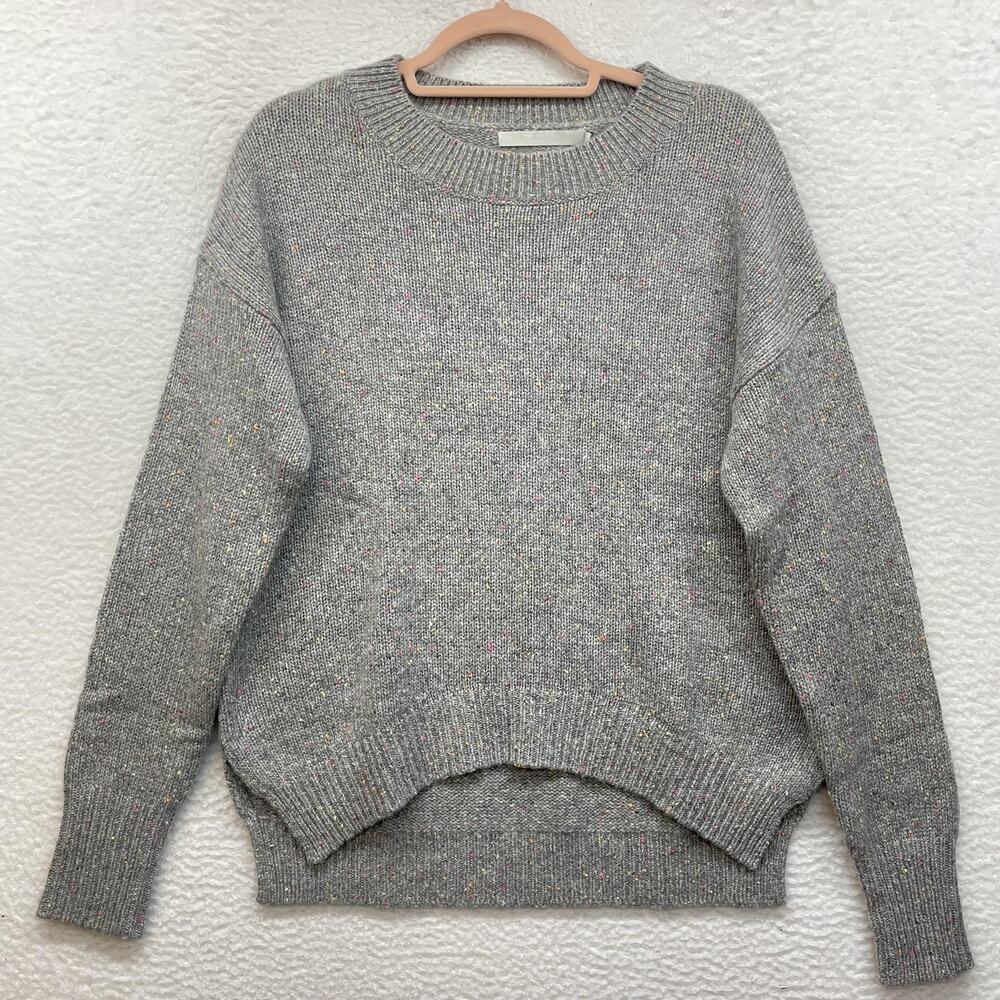 One Grey Day Sweater Womens Small Gray Lyle Cashmere Speckled Pullover Knit Cozy